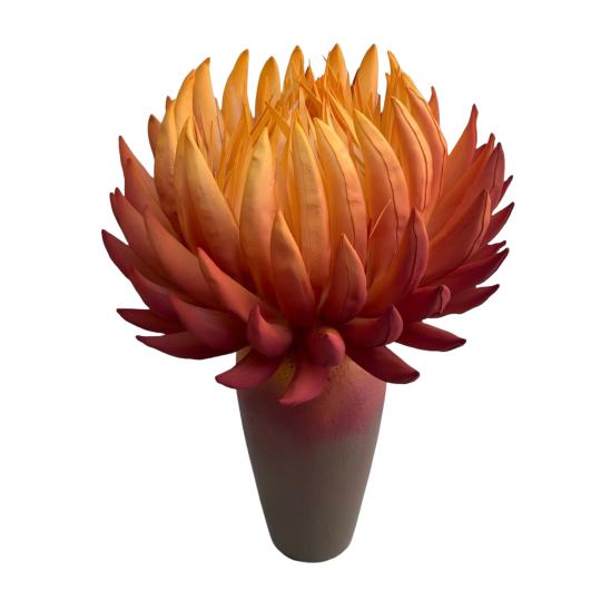 Decorațiune LED florală Floarea de foc în ghiveci 65 × 40 cm