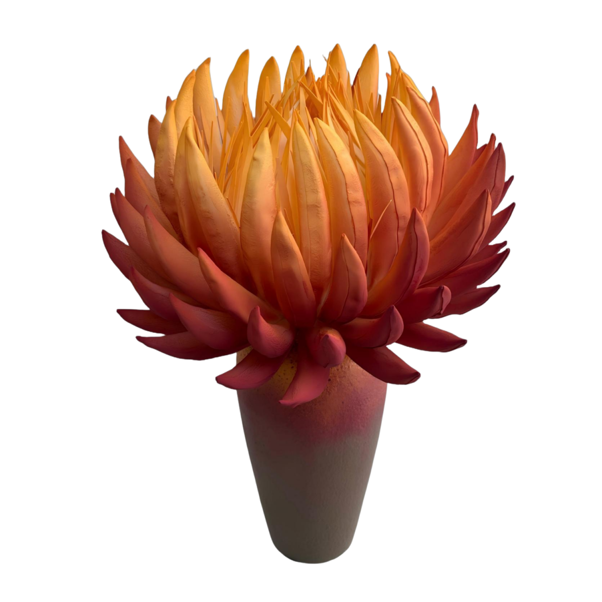 Decorațiune LED florală Floarea de foc în ghiveci 65 × 40 cm