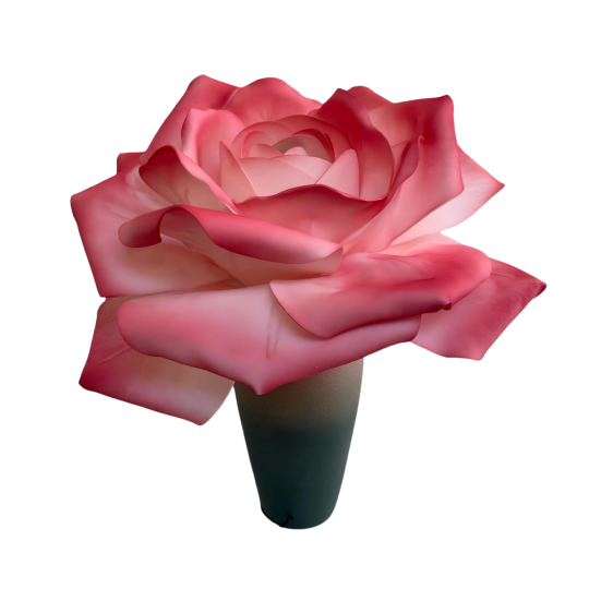 Decorațiune florală LED Trandafir în ghiveci 65 × 50 cm