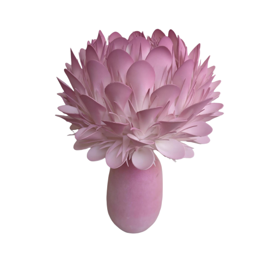 Decorațiune florală LED Protea regală în ghiveci 46 × 30 cm
