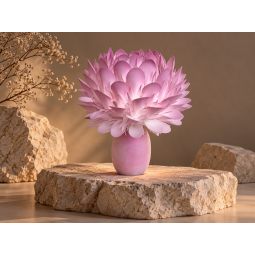 Decorațiune florală LED Protea regală în ghiveci 46 × 30 cm