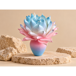 Decorațiune florală LED Magnolia în ghiveci 55 × 35 cm