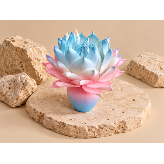Decorațiune florală LED Magnolia în ghiveci 55 × 35 cm