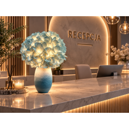 Decorațiune florală LED Hortensie în ghiveci 50 × 25 cm