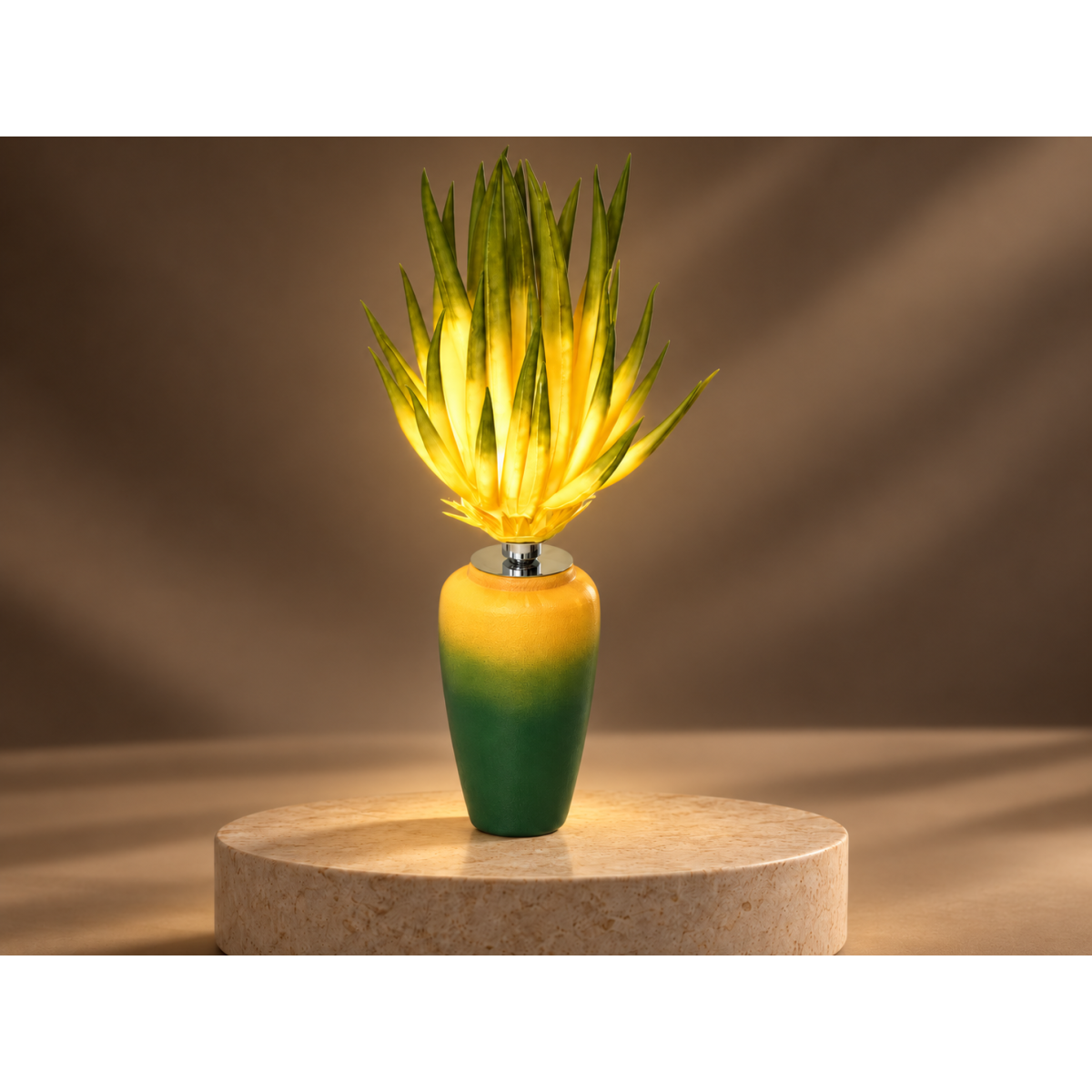 Decorațiune LED Aloe vera în ghiveci 80 × 40 cm