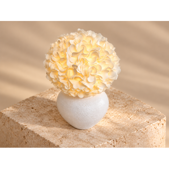 Decorațiune florală LED Hortensie în ghiveci 55 × 35 cm
