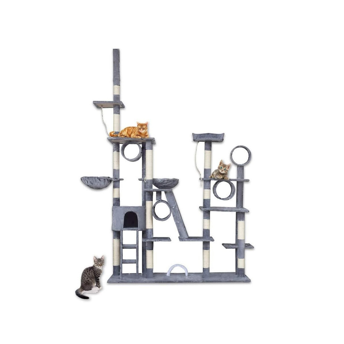 Stav pentru pisici de dimensiuni XXL de culoare gri