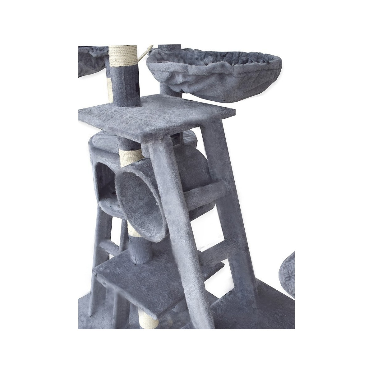 Stav pentru pisici de dimensiuni XXL de culoare gri