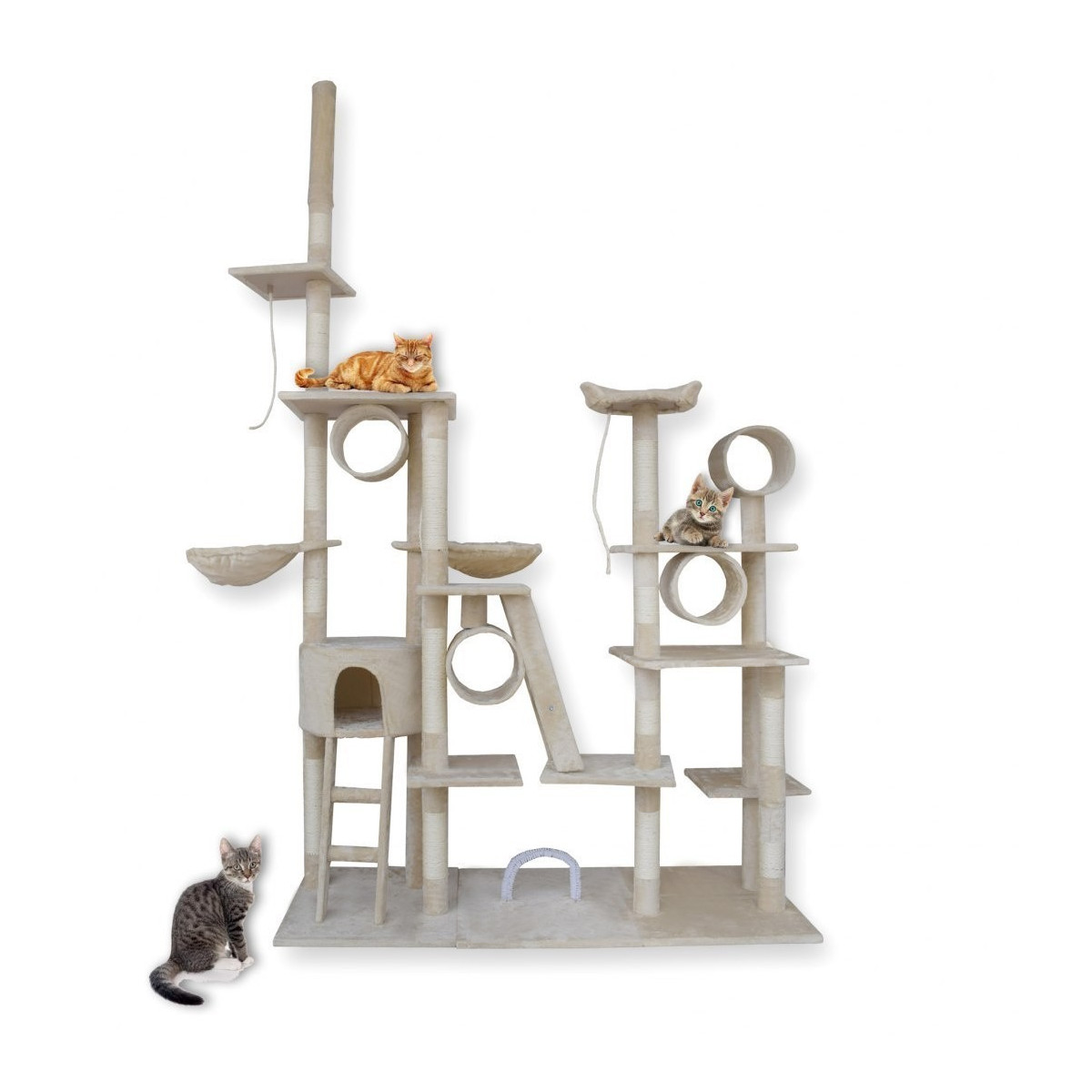 Ansamblu de joacă XXL bej pentru pisici