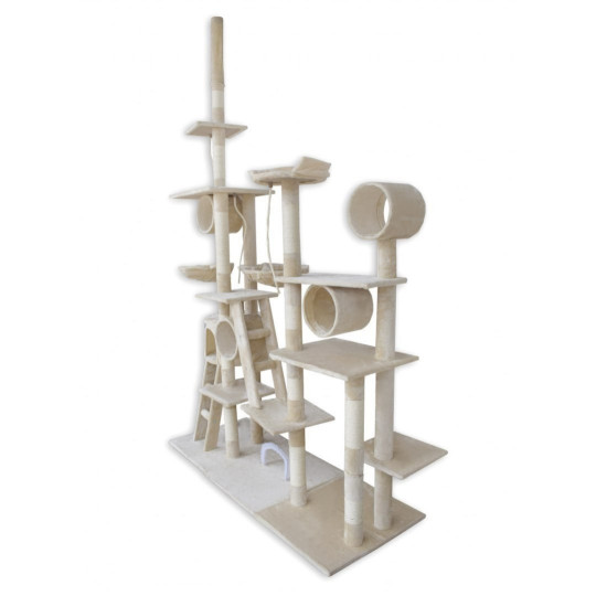 Ansamblu de joacă XXL bej pentru pisici