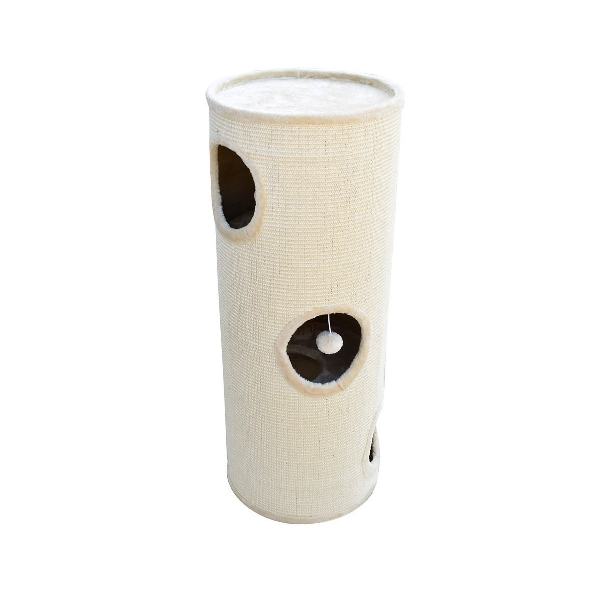 Și scratcher pentru pisici tunel cu 3 etaje în culoarea bej