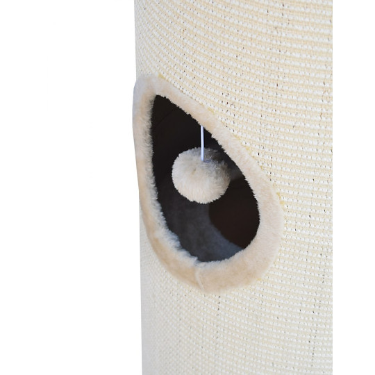 Și scratcher pentru pisici tunel cu 3 etaje în culoarea bej