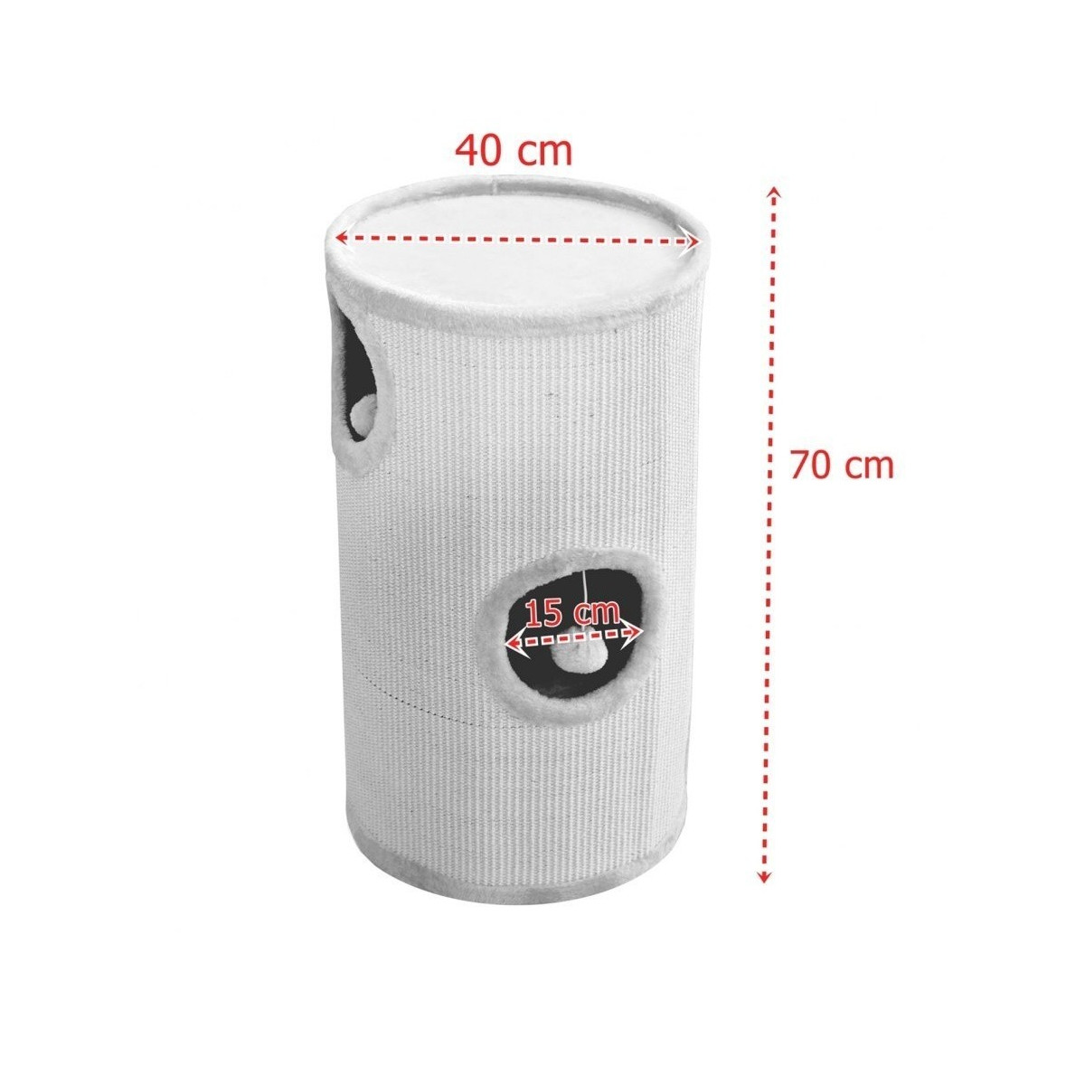 Tunel pentru pisici, culoare maro, 70 cm
