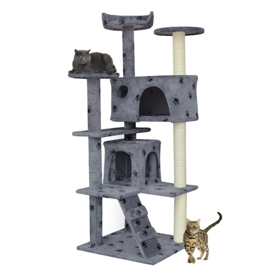 Casa de zgomot pentru pisici de culoare gri închis