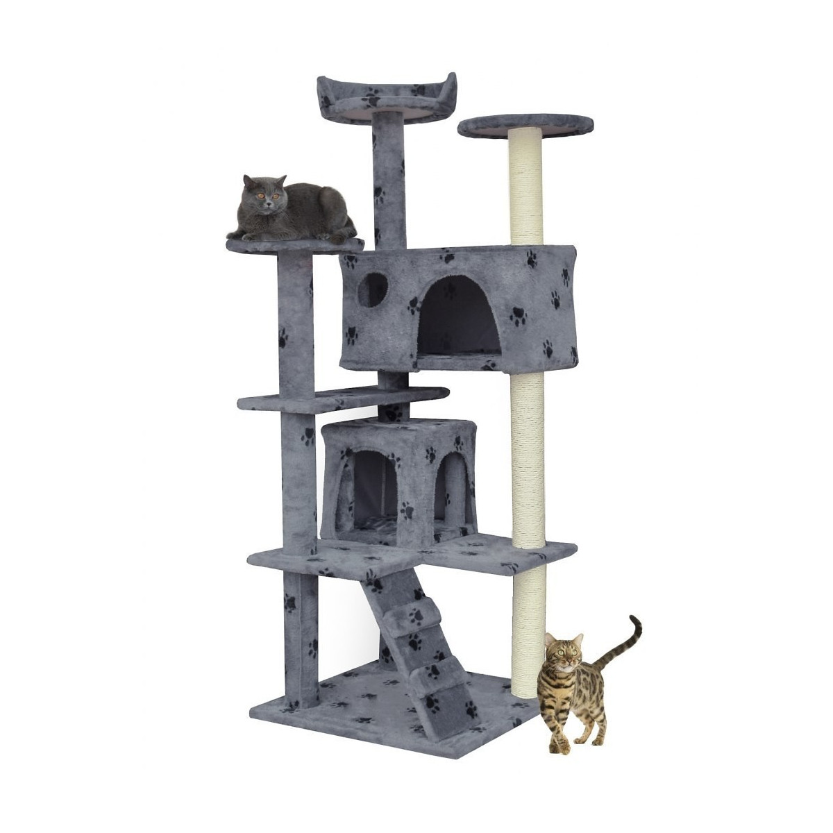 Casa de zgomot pentru pisici de culoare gri închis