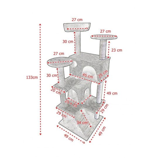 Pelech de lux pentru pisici de culoare roșie