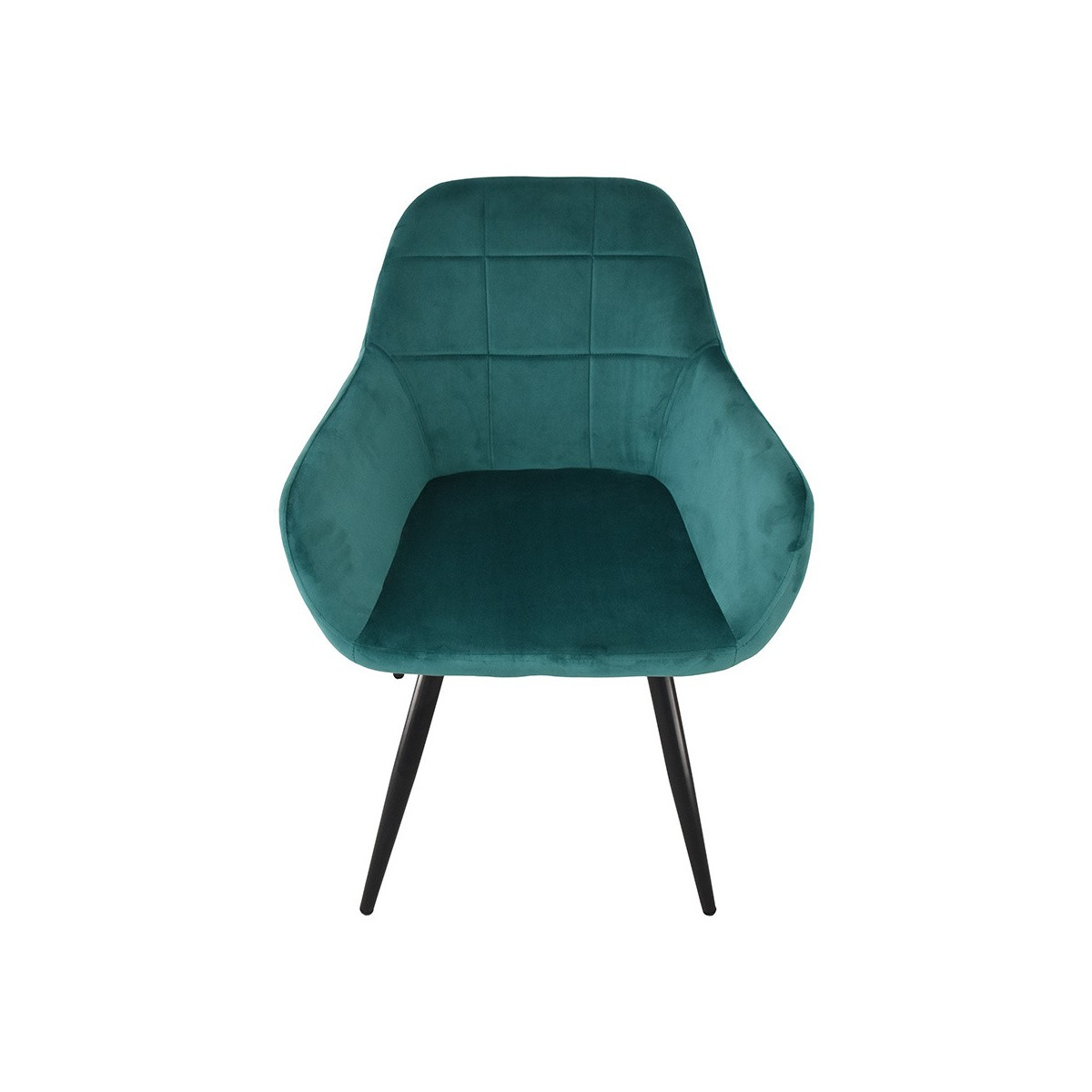 Scaunele din catifea cusute, de culoare verde - 2 bucăți