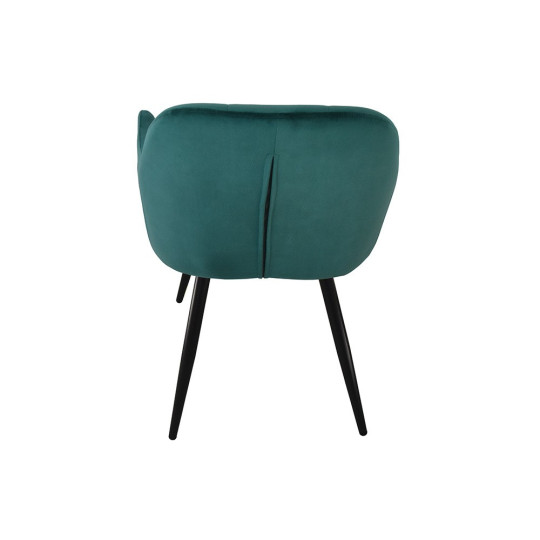 Scaunele din catifea cusute, de culoare verde - 2 bucăți