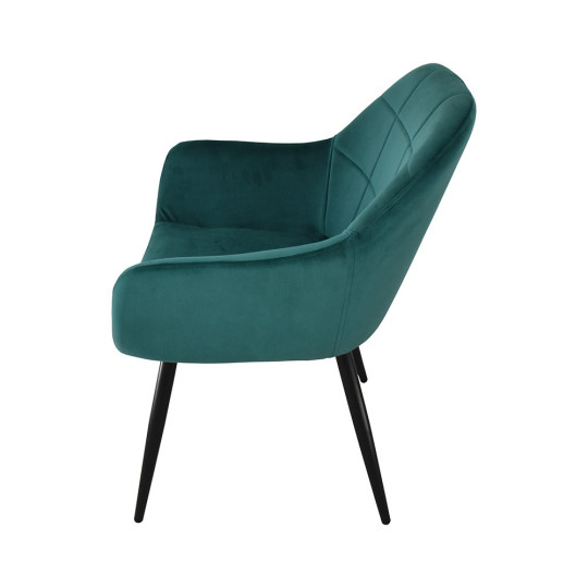 Scaunele din catifea cusute, de culoare verde - 2 bucăți