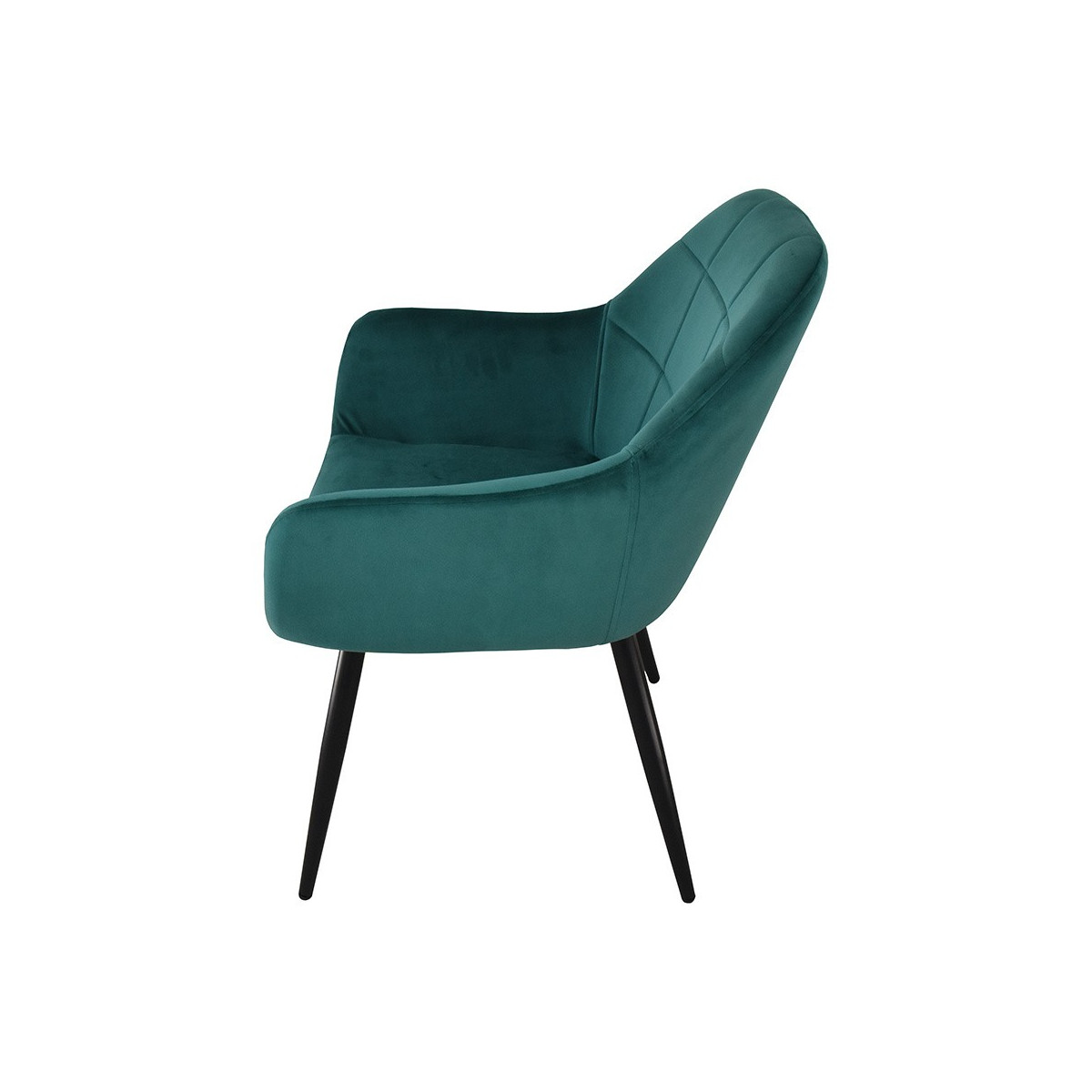 Scaunele din catifea cusute, de culoare verde - 2 bucăți