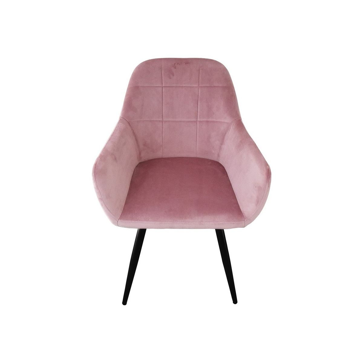 Scaune din velur cusute în culoarea roz - 2 bucăți în set