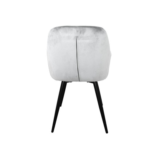 Stilou scaune din velur de culoare gri - 2 bucăți în set