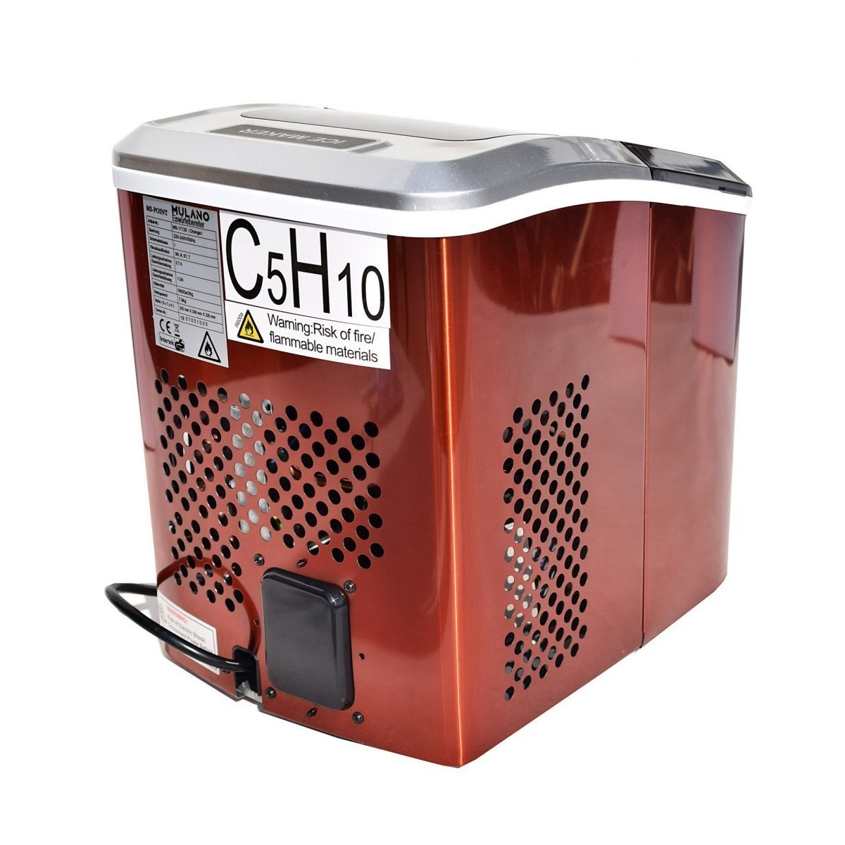 Fabricant de gheață de culoare portocalie