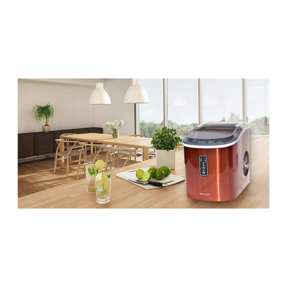 Fabricant de gheață de culoare portocalie