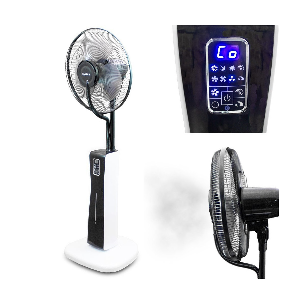 Ventilator LED cu umidificator de aer