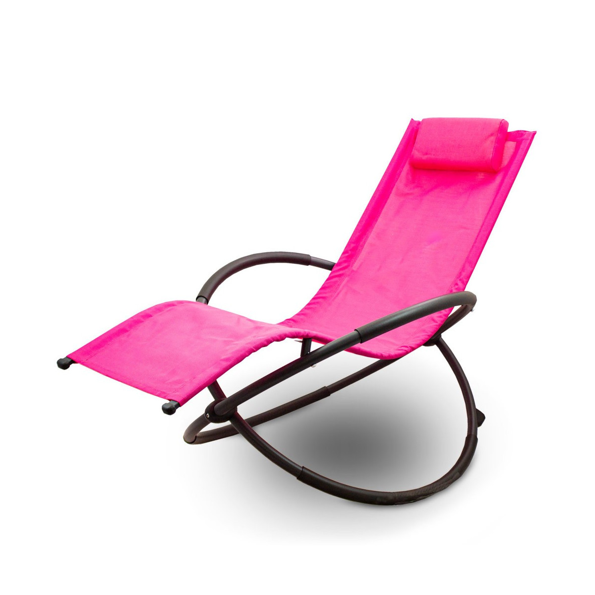 Scaun balansoar de grădină de culoare roz