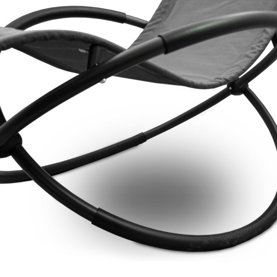 Scaun de grădină de culoare gri cu pernuță