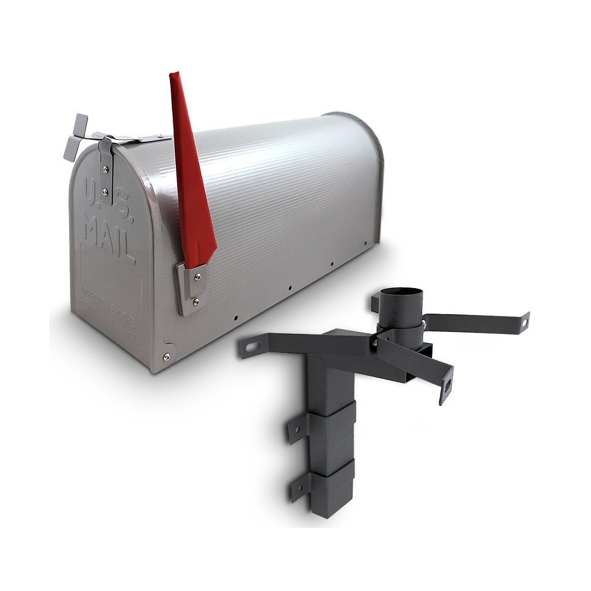 Cutia poștală americană de culoare argintie