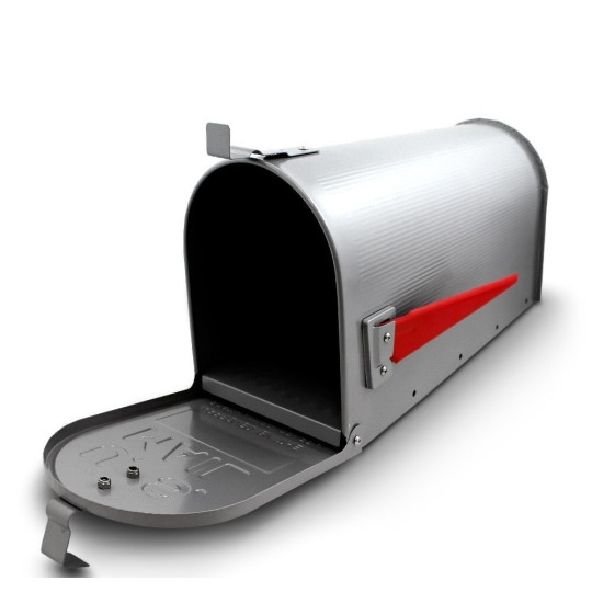 Cutia poștală americană de culoare argintie