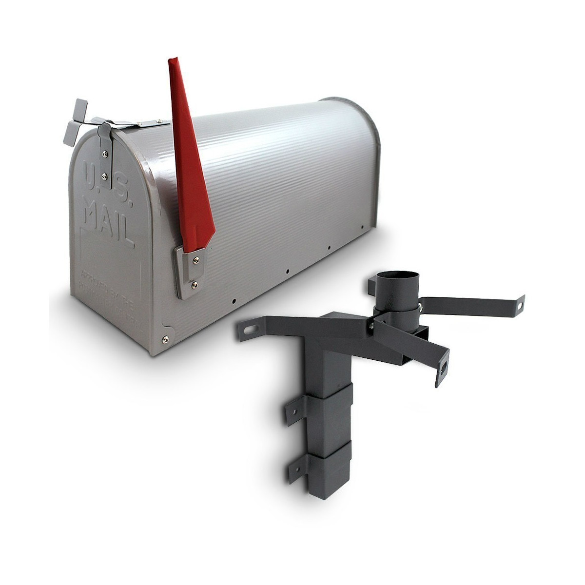 Cutia poștală americană de culoare argintie