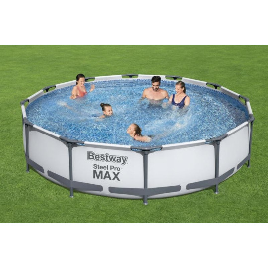 Piscina supraterană cu întărire cu dimensiunea de 366x76 cm