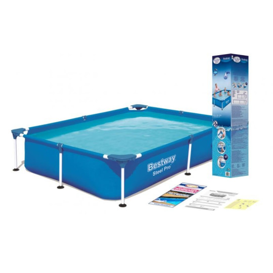 Piscină de grădină de culoare albastră cu dimensiunile 22x150x43 cm
