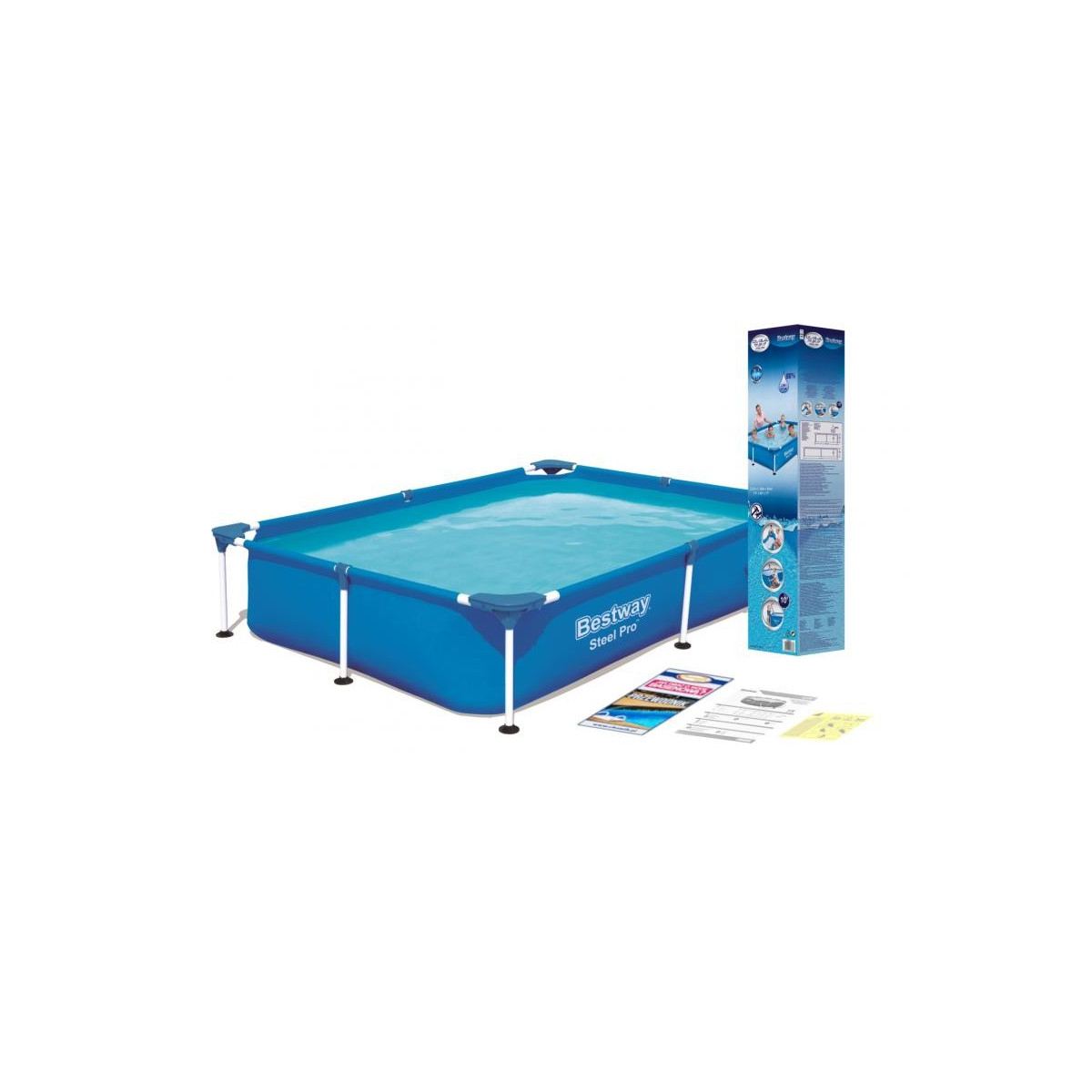 Piscină de grădină de culoare albastră cu dimensiunile 22x150x43 cm