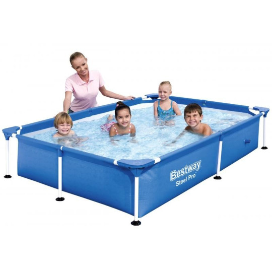 Piscină de grădină de culoare albastră cu dimensiunile 22x150x43 cm