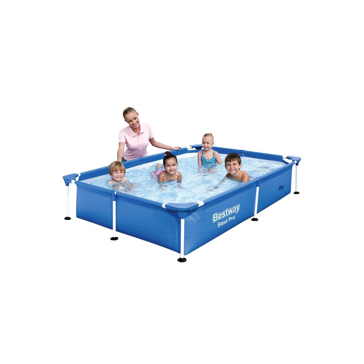 Piscină de grădină de culoare albastră cu dimensiunile 22x150x43 cm