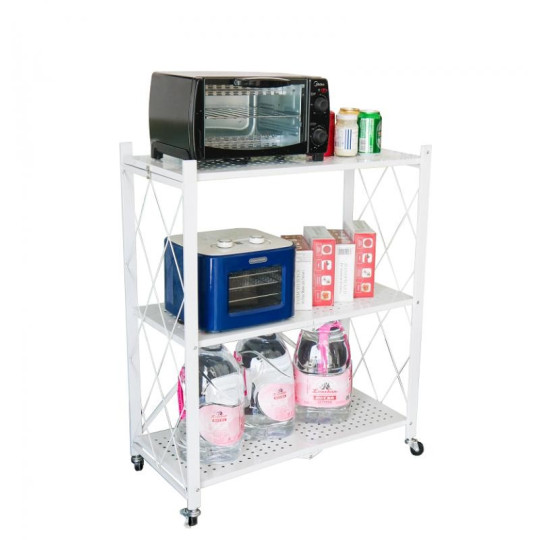 Raft cu roți 3-etaje 87x72x34 cm