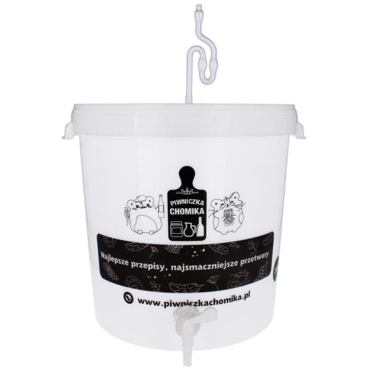 Vas fermentare de 30L cu capac, robinet, tub și garnitură