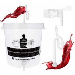 Vas fermentare de 30L cu capac, robinet, tub și garnitură