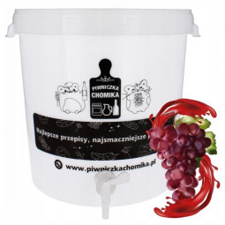 Vas fermentare de 30L cu capac, robinet, tub și garnitură