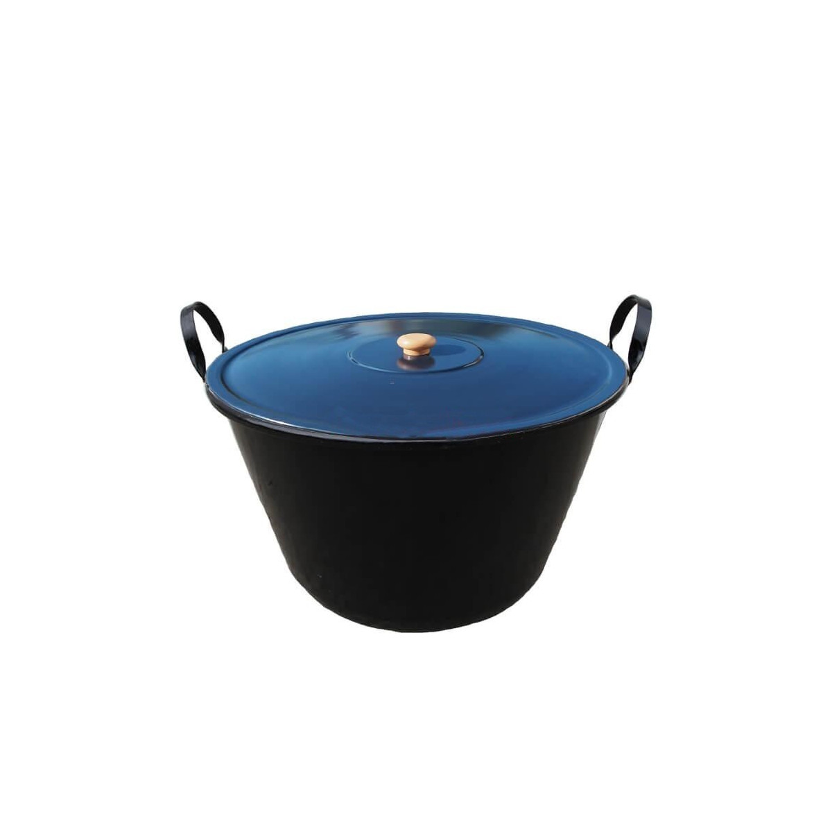 Cazma smaltat cu volum de 60 L și capac.