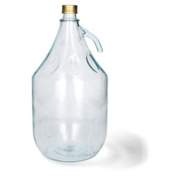 Sticlă de demijohn pentru vin 5L + capac