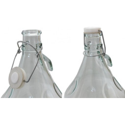 Set de 6 damigene pentru vin, 5L, cu închidere mecanică