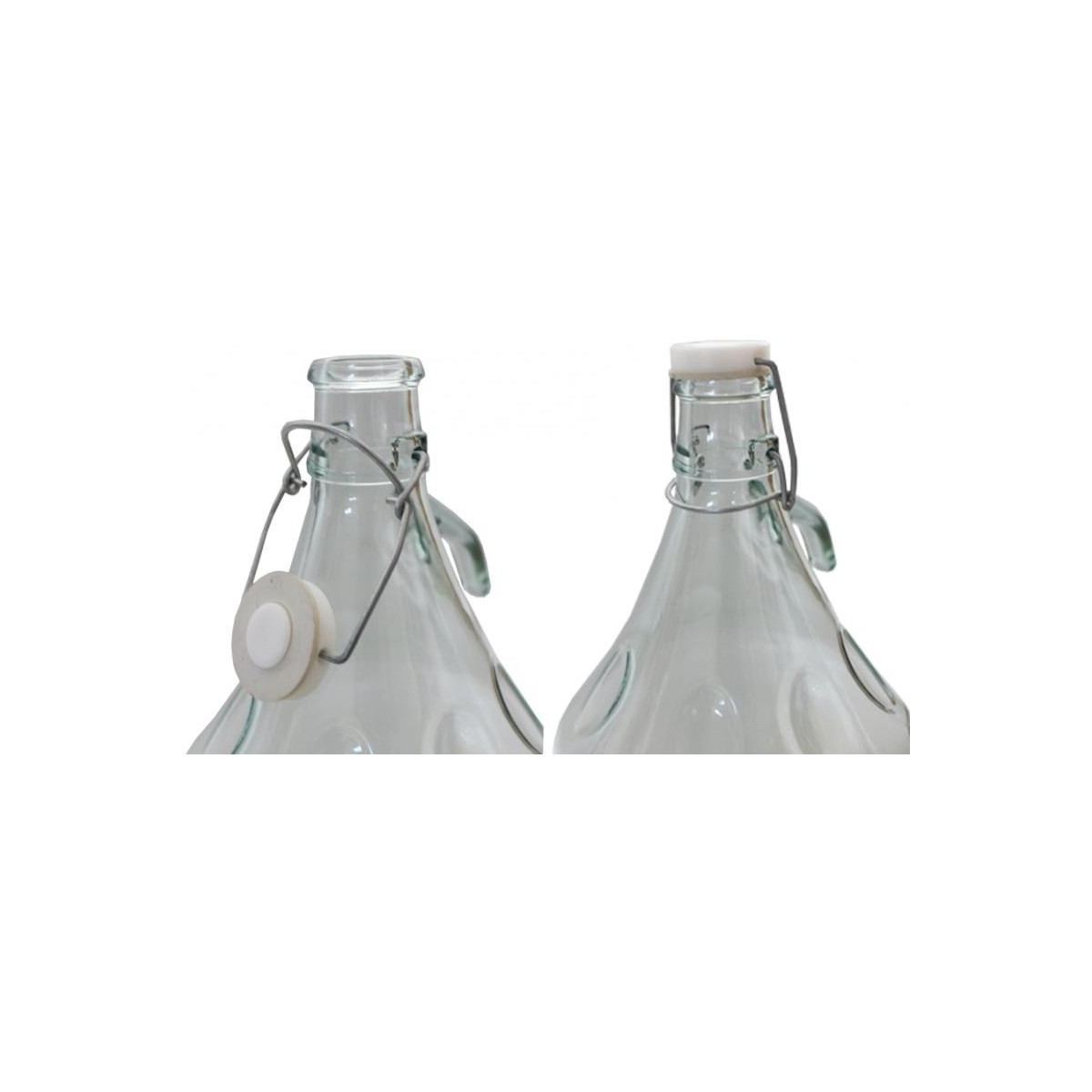 Set de 6 damigene pentru vin, 5L, cu închidere mecanică