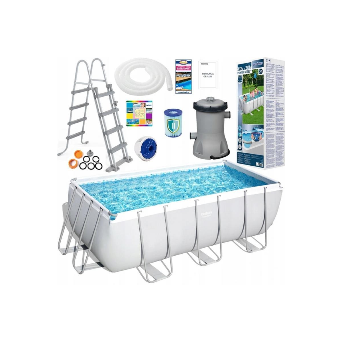 Piscină de grădină 412x201x122 cm