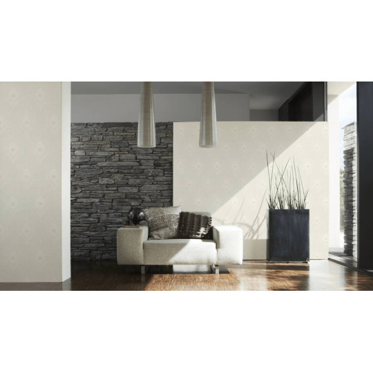 Tapetă de calitate pentru perete de culoare verde cu motiv de pană de păun Absolutely Chic 36971-4
