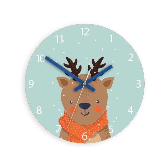 Ceasuri frumoase pentru copii cu motiv de Crăciun cu cerb